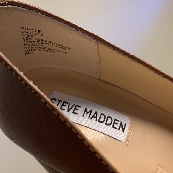 Cognac Blend Heeled Loafers sz 8.5 - Picture 10 of 17